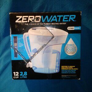ZeroWater 12-Cup Ready-Pour 5-Stage Water Filter Pitcher Dispenser with 5-Stage
